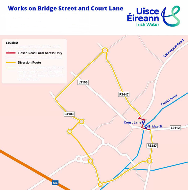 Court Lane and Bridge Street map