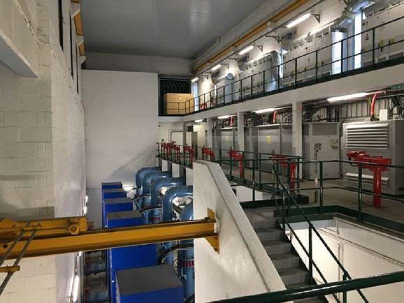 Inside a water treatment plant