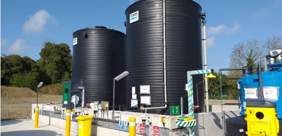 Tanks in a water treatment plant