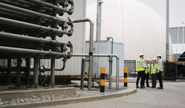 A group of Uisce Éireann workers at a water treatment plant