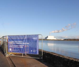 LRP signage at East City Arterial Water Main Replacement