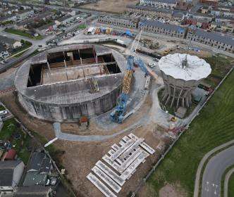 Construction of a reservoir in Churchfield