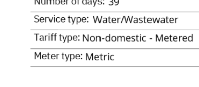 Detail of bill - Meter type